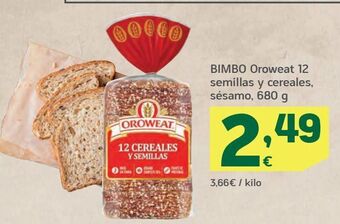 HiperDino Pan de molde bimbo oferta