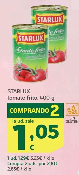 HiperDino Tomate frito starlux oferta