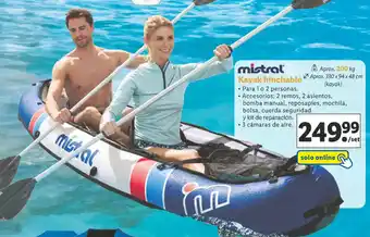 Lidl mistral Kayak hinchable oferta