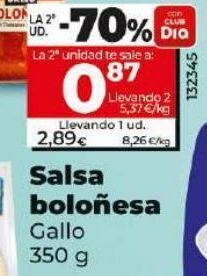 Dia Salsa boloñesa gallo oferta
