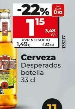 Dia Cerveza desperados oferta
