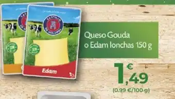 SPAR Queso Gouda o Edam lonchas 150 g oferta