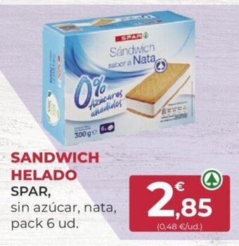 SPAR SANDWICH HELADO SPAR, oferta