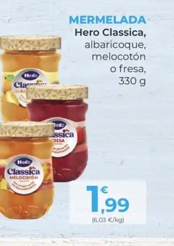 SPAR MERMELADA Hero Classica, albaricoque, melocotón o fresa, 330 g oferta