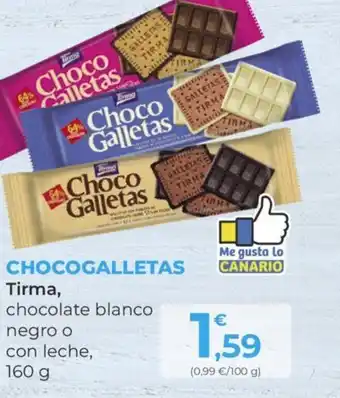 SPAR CHOCOGALLETAS Tirma, chocolate blanco negro o con leche, 160 g oferta