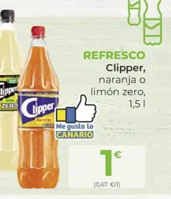 SPAR REFRESCO Clipper, naranja o limón zero, oferta