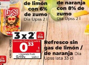 Dia Refresco sin gas de limón / de naranja oferta