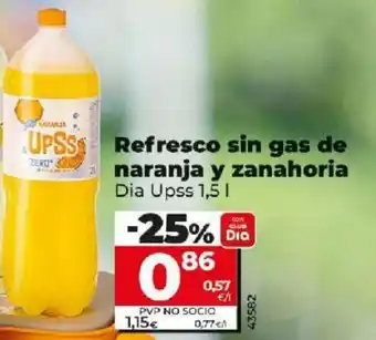 Dia Refresco sin gas de naranja y zanahoria oferta