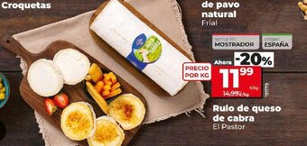 Rulo de queso de cabra El Pastor