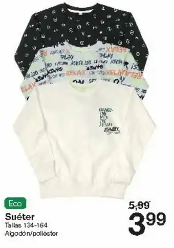 Zeeman Eco Suéter Tallas 134 - 164 Algodón / poliéster oferta
