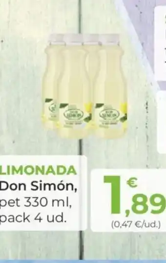 SPAR LIMONADA Don Simón, pet 330 ml, pack 4 ud. oferta
