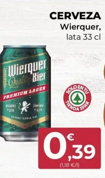 SPAR CERVEZA Wierquer, oferta