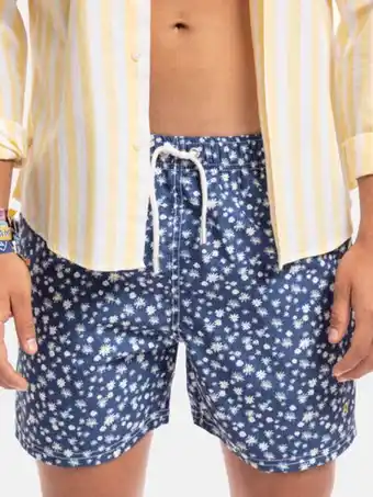 Bañador denim print azul
