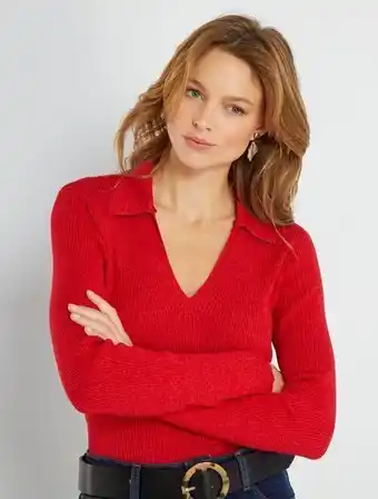 Kiabi Jersey de punto con cuello de polo oferta