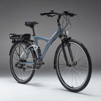 Decathlon Bicicleta eléctrica trekking doble suspensión riverside ebike original 920 azul oferta