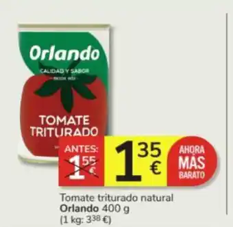 Consum Tomate triturado natural Orlando 400 g oferta