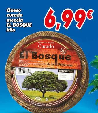 Supermercados Piedra Queso Curado Mezcla El Bosque oferta
