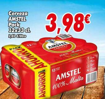 Supermercados Piedra Cerveza Amstel 12x33cl oferta