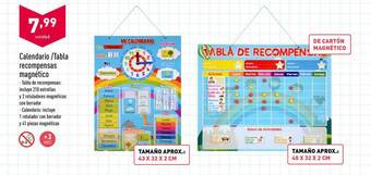 ALDI Calendario - Tabla Recompensas Magnético oferta