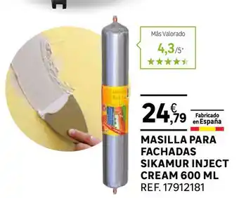 Leroy Merlin Masilla Para Fachadas Sikamur Inject Cream 600 Ml oferta