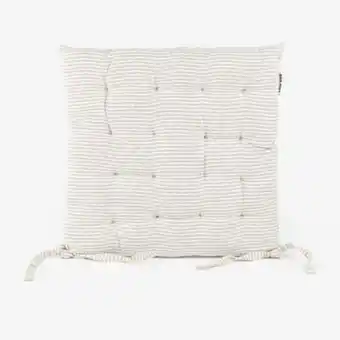 Cojín de silla de algodón con rayas beige stripes 40x40cm