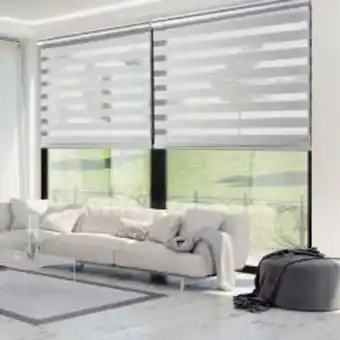 BricoCentro Estor duolux platinum texture gris 200x250cm oferta
