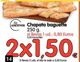 Alimerka Chapata baguette 250g oferta
