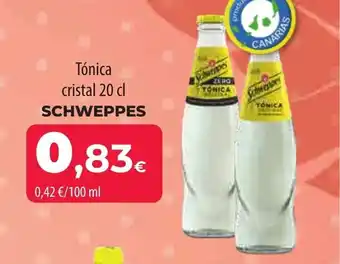 Spar Tenerife Tónica cristal 20 cl SCHWEPPES oferta