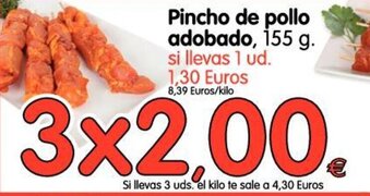 Alimerka Pincho de pollo adobado, 155g oferta