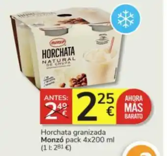 Horchata granizada Monzó pack 4x200 ml