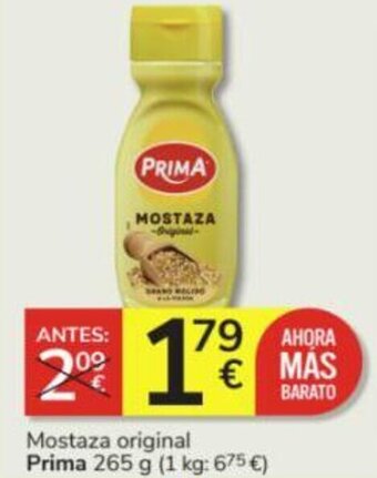 Consum Mostaza original Prima 265 g oferta