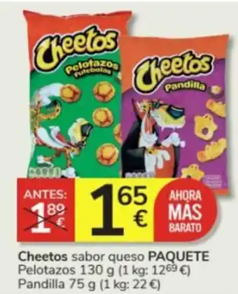 Consum Cheetos sabor queso PAQUETE oferta