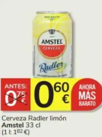 Consum Cerveza Radler limón Amstel 33 cl oferta