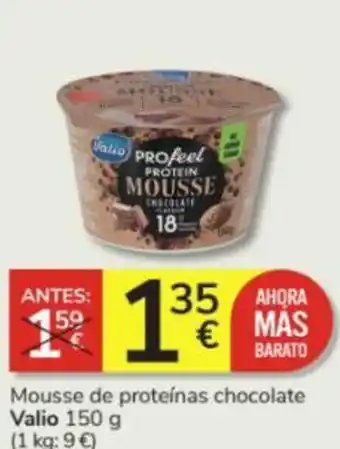 Consum Mousse de proteínas chocolate Valio 150 g oferta