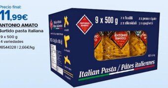 Costco ANTONIO AMATO Surtido pasta italiana oferta