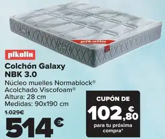 Carrefour Pikolin colchón galaxy nbk 3.0 oferta