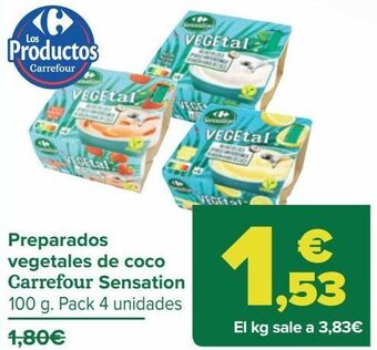 Carrefour Preparados vegetales de coco carrefour sensation oferta