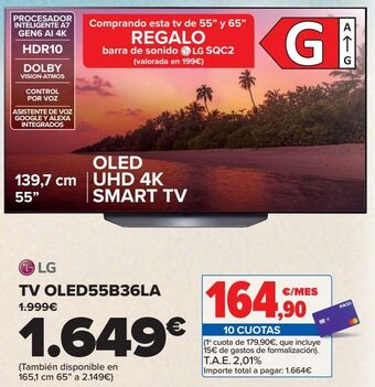 Carrefour Lg tv oled55b36la oferta