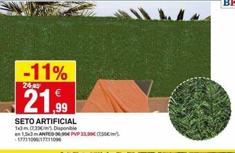 Bricoking Seto artificial oferta
