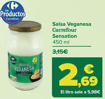 Carrefour Salsa veganesa carrefour sensation oferta