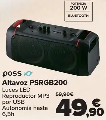 Carrefour Poss altavoz psrgb2000 oferta