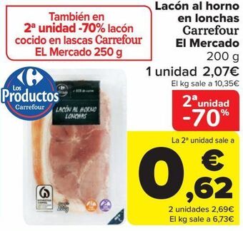 Carrefour Lacon al horno en lonchas carrefour el mercado oferta
