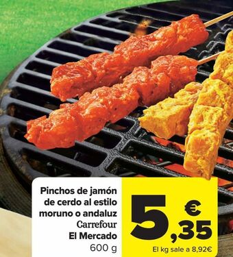 Carrefour Pinchos de jamón de cerdo al estilo moruno o andaluz carrefour el mercado oferta