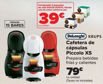Carrefour Dëlonghi krups cafetera de cápsulas piccolo xs oferta
