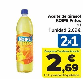 Carrefour Aceite de girasol koipe fritos oferta