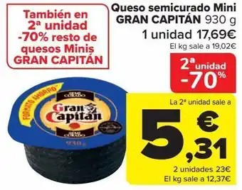 Carrefour Queso semicurado mini gran capitan oferta