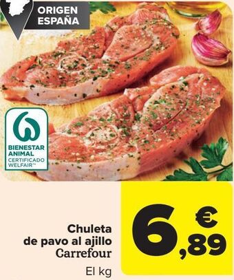 Carrefour Chuleta de pavo al ajillo carrefour oferta
