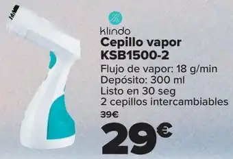 Carrefour Klindo cepillo vapor ksb1500-2 oferta