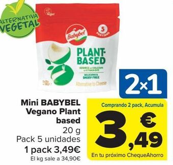 Carrefour Mini babybel vegano plant based oferta