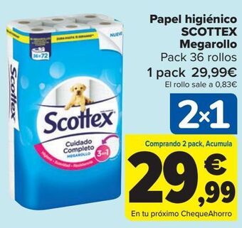 Carrefour Papel higiénico scottex megarollo oferta